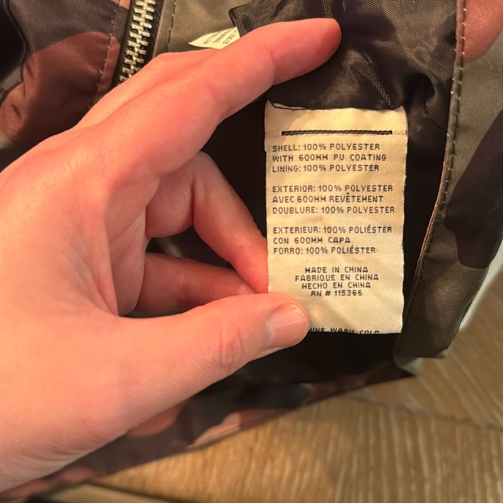 Camo Jacket with Hood, Deep Pockets, & Drawstring Waist - Picture 7 of 8